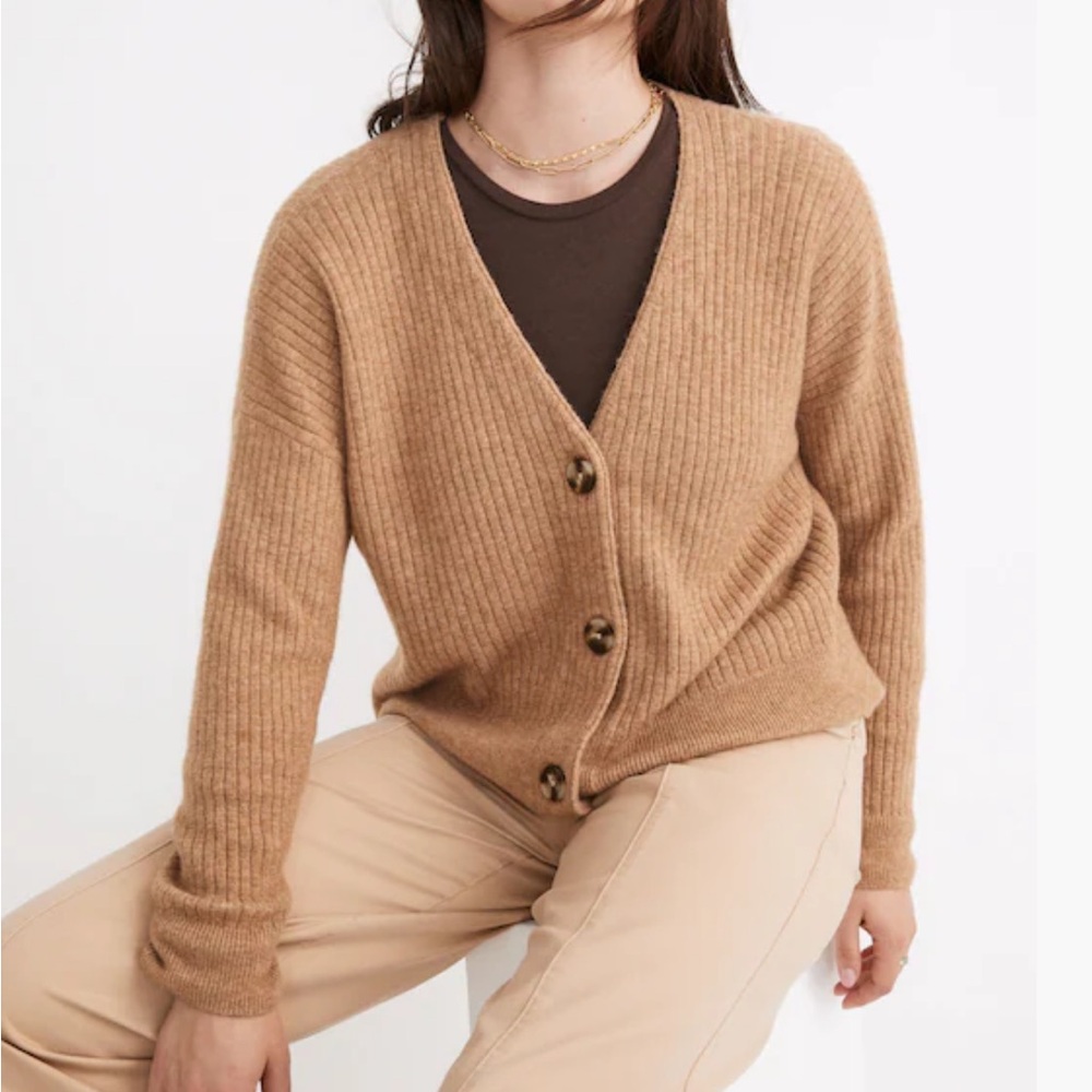 Madewell - Cameron Ribbed Cardigan Sweater in Coziest Yarn - Small